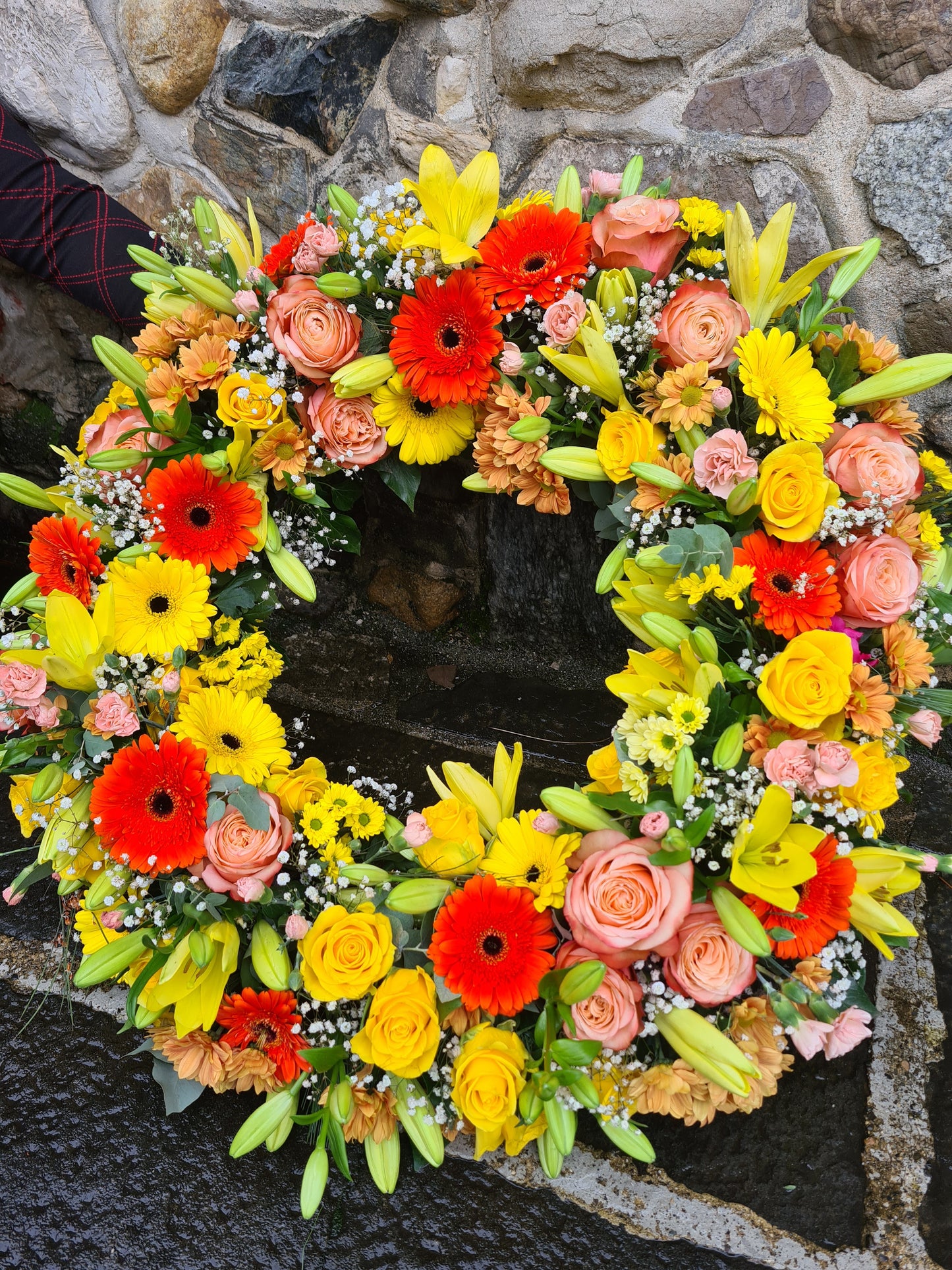 Couronne de fleurs - dernier hommage