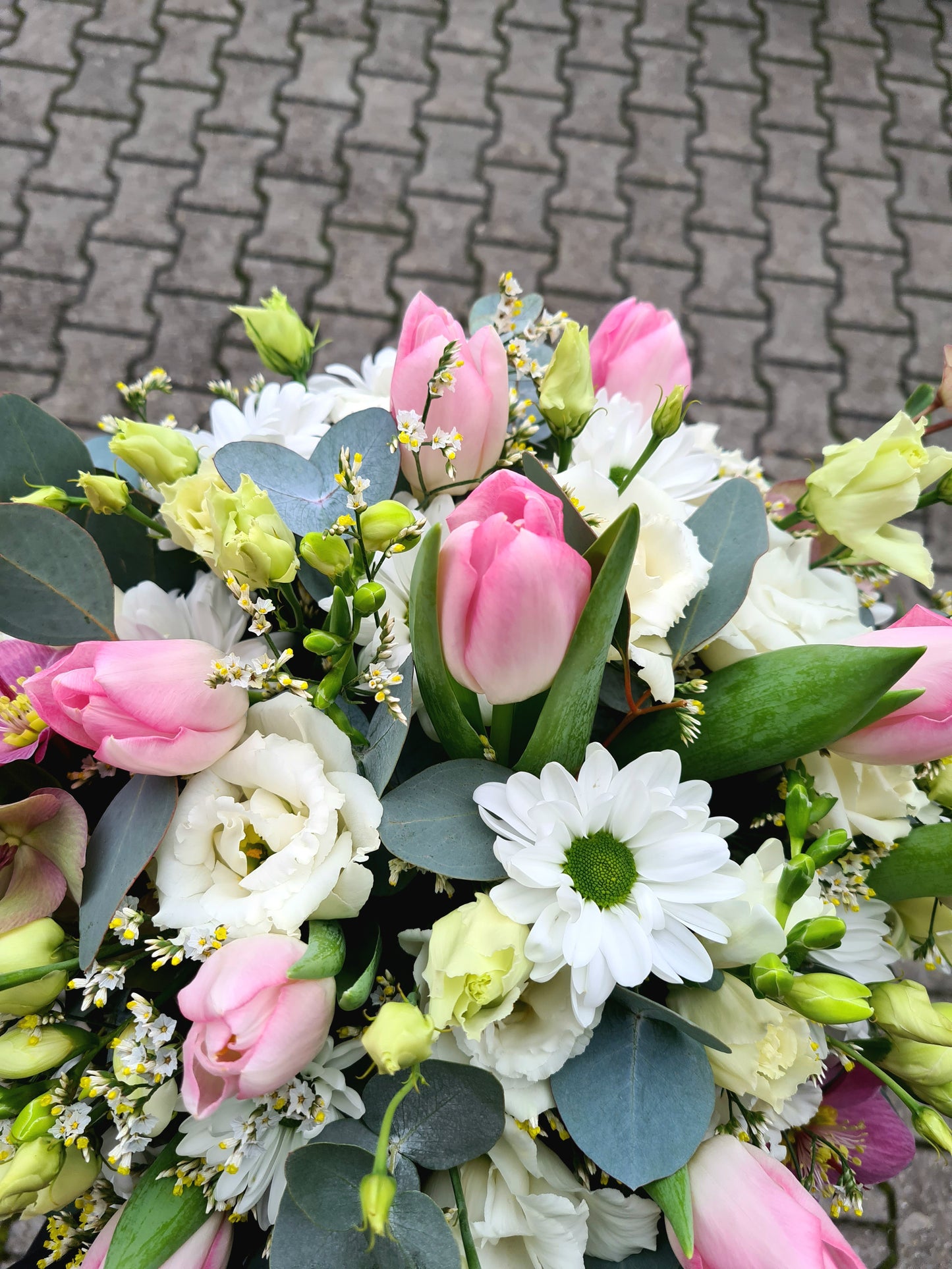 Panier de fleurs rond - Jardin de Printemps