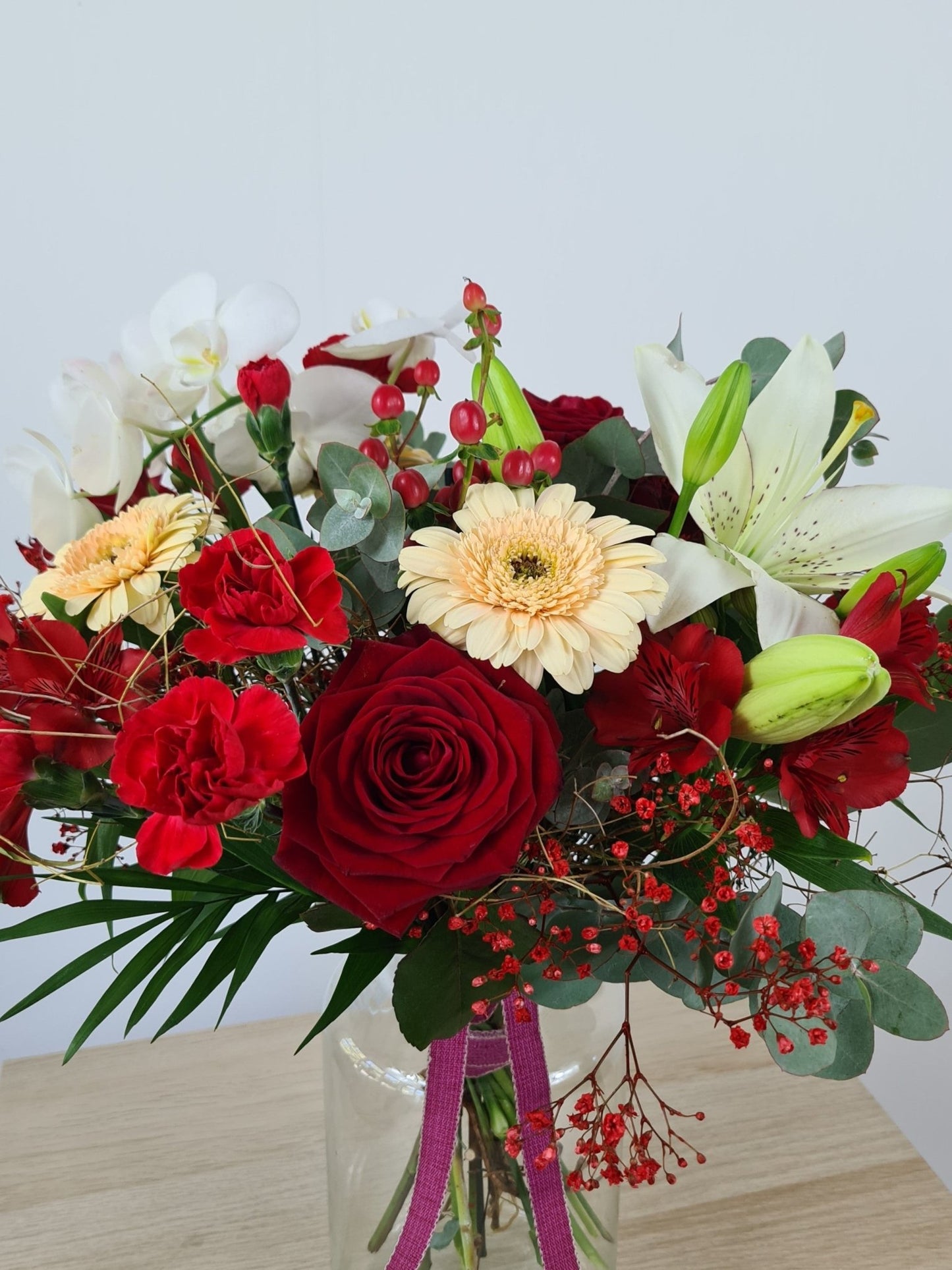 Bouquet rouge et blanc - Osiris Fleurs