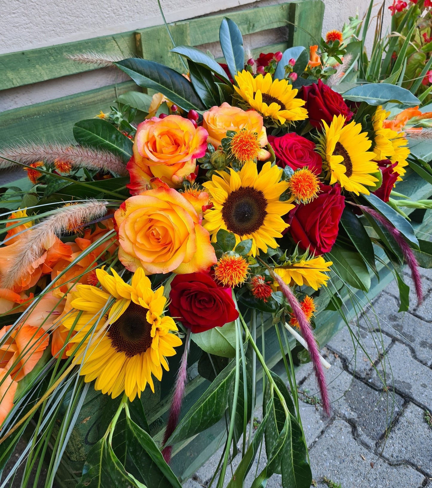 Gerbe de fleurs funéraire - Osiris Fleurs