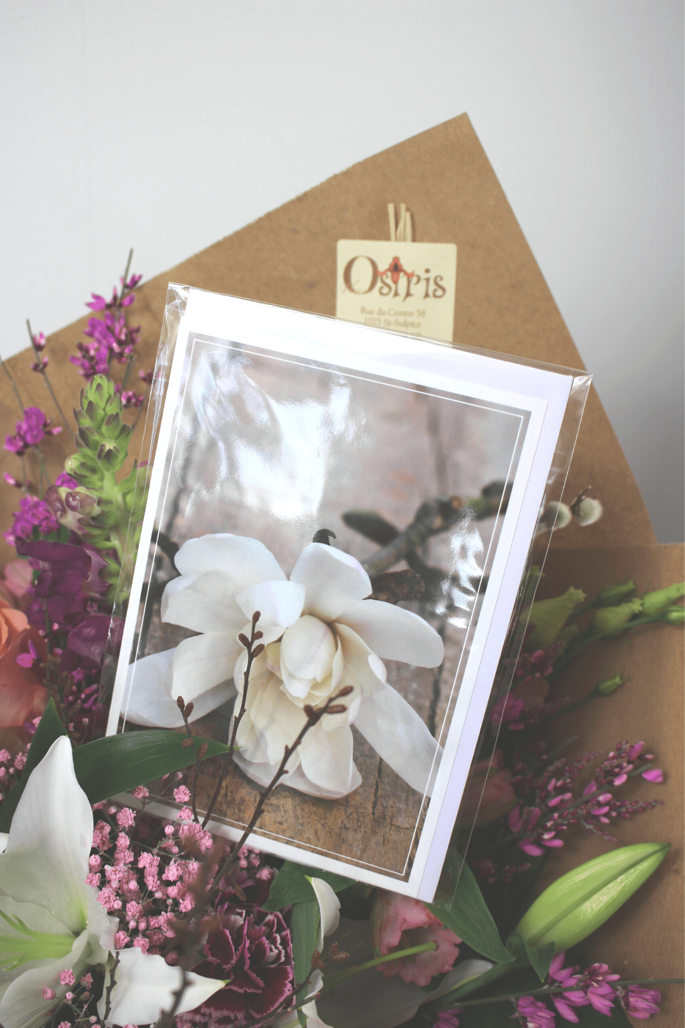 Carte personnalisée - Osiris Fleurs