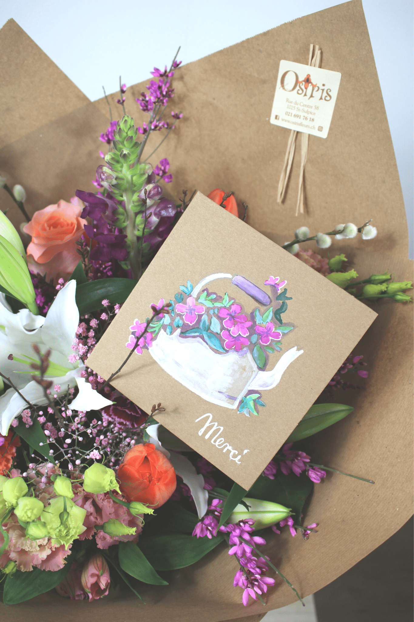Carte personnalisée - Osiris Fleurs