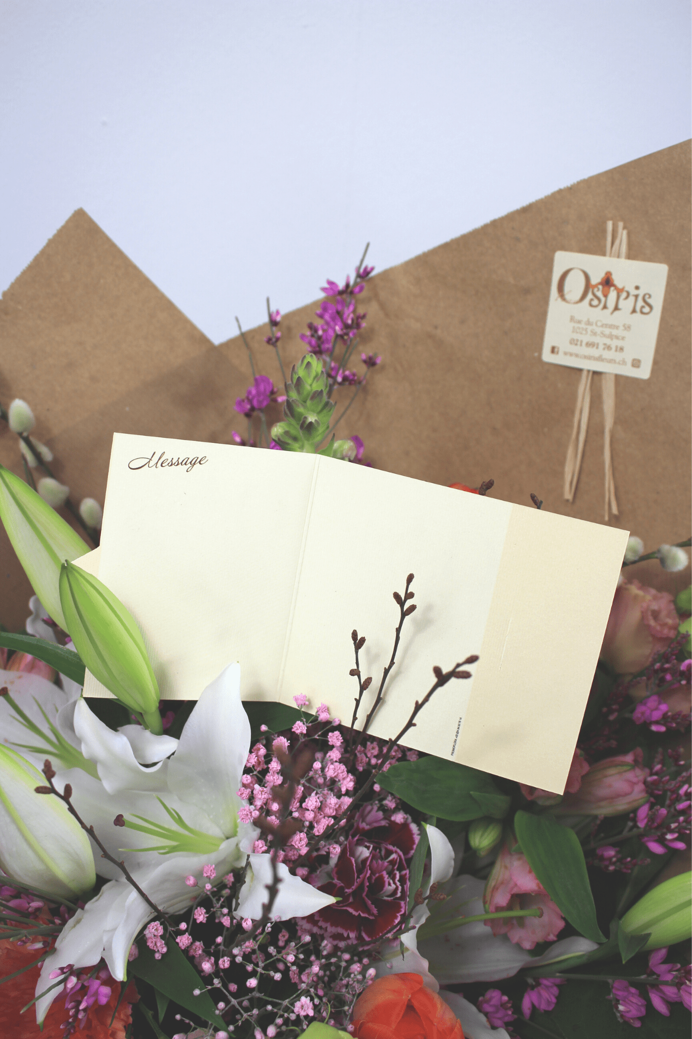Carte personnalisée - Osiris Fleurs