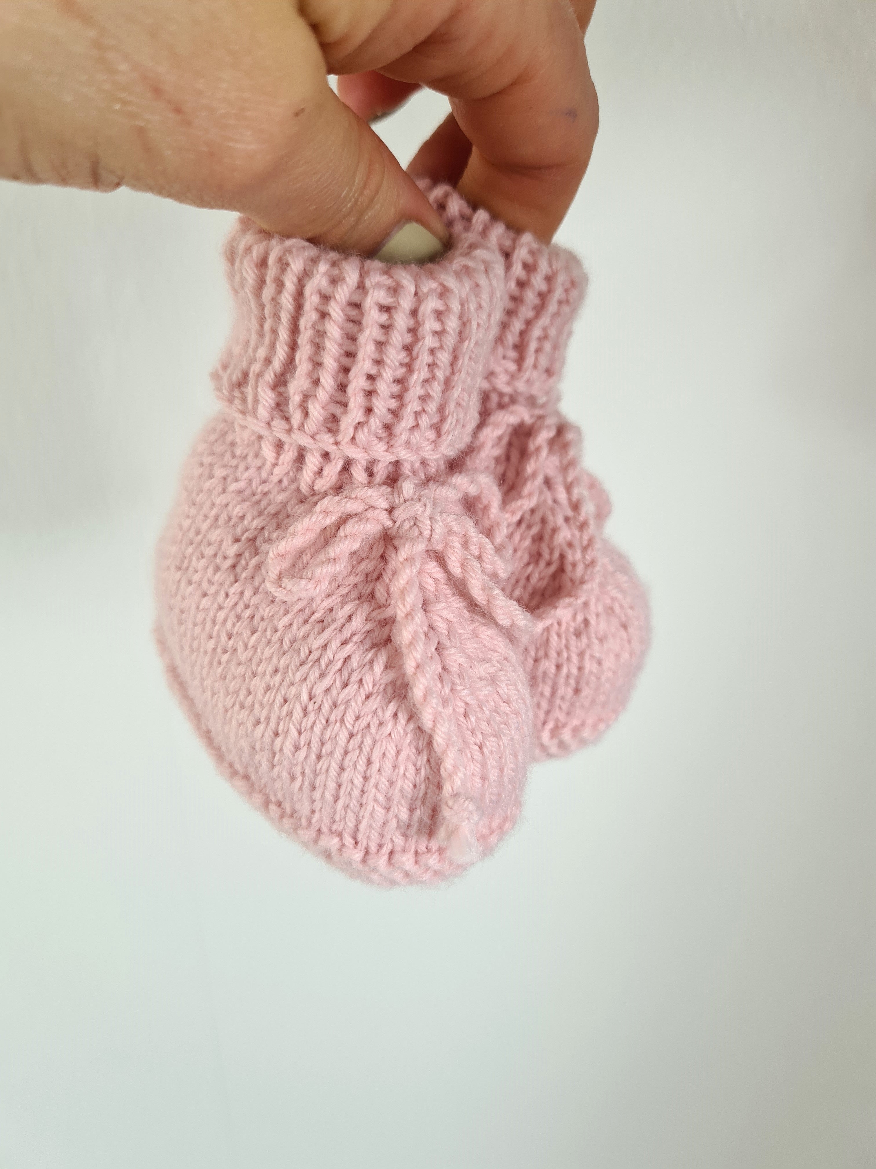 Tricot chaussons bébé online naissance