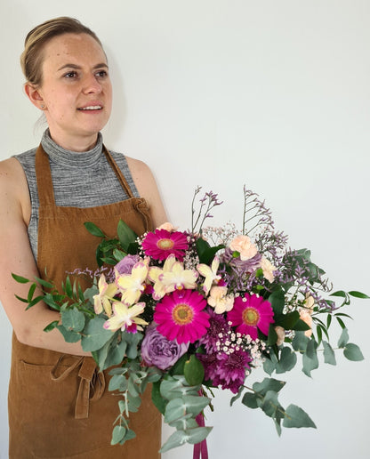 Bouquet avec branches d'orchidée - Osiris Fleurs