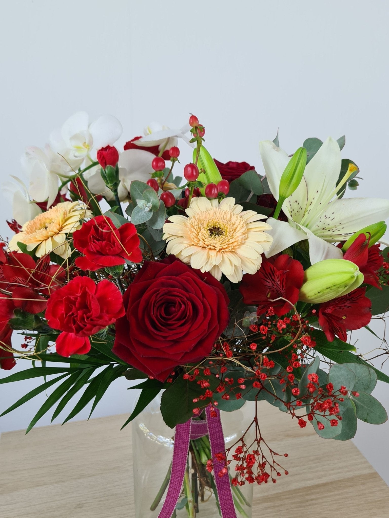 Bouquet rouge et blanc - Osiris Fleurs