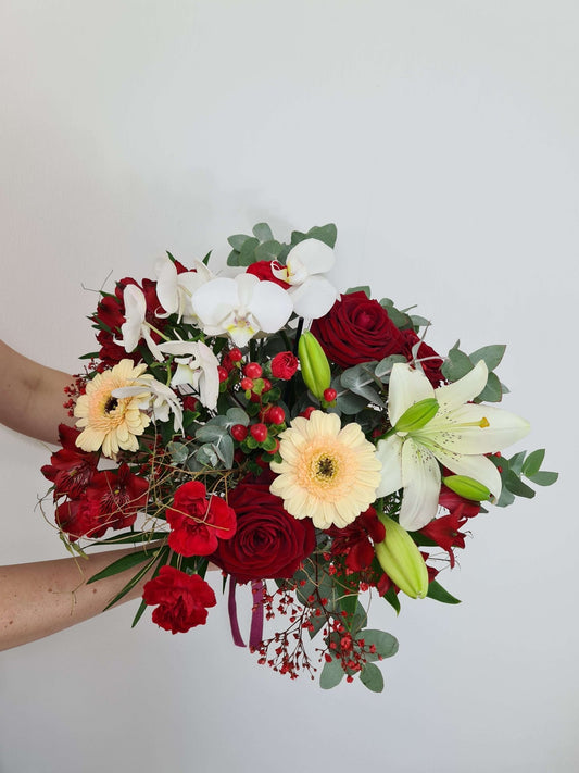 Bouquet rouge et blanc - Osiris Fleurs