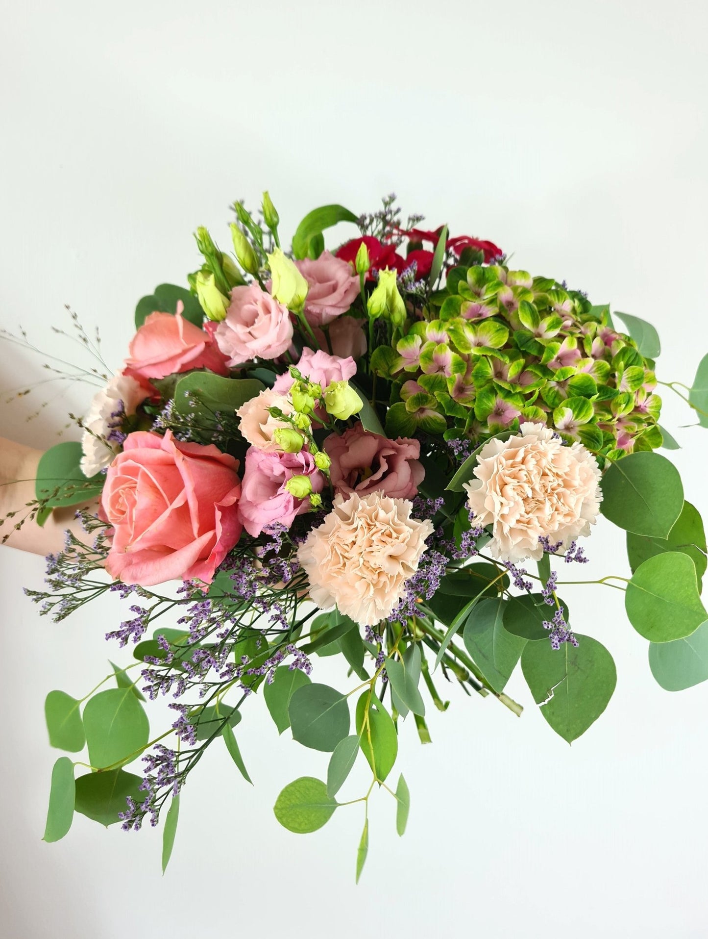 Bouquet saison avec hortensias - Osiris Fleurs