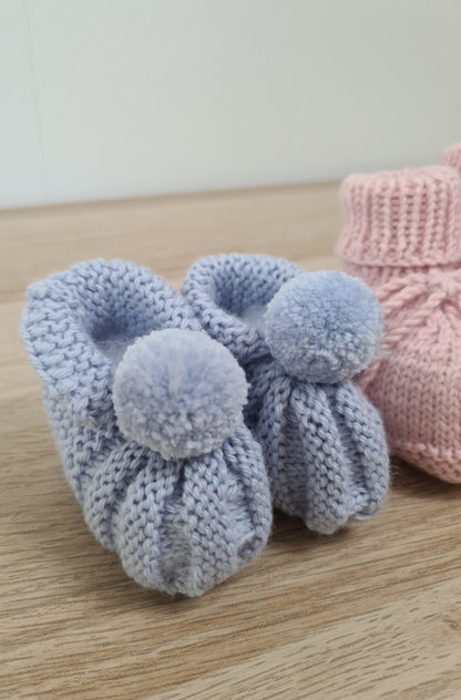 Chaussons Tricot Naissance Bébé - Osiris Fleurs