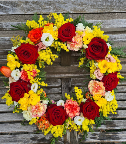 Couronne de fleurs - dernier hommage - Osiris Fleurs