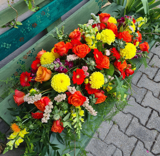 Gerbe de fleurs funéraire