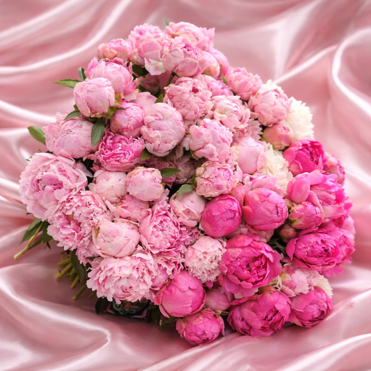 Bouquet de saison - Pivoines Roses/Corailles