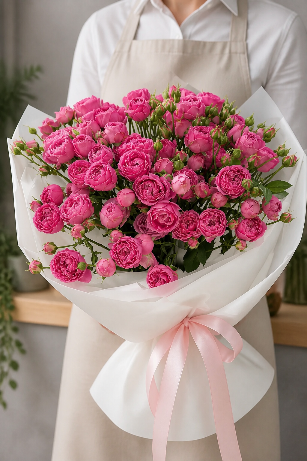 Bouquet annuel - Rose en branche