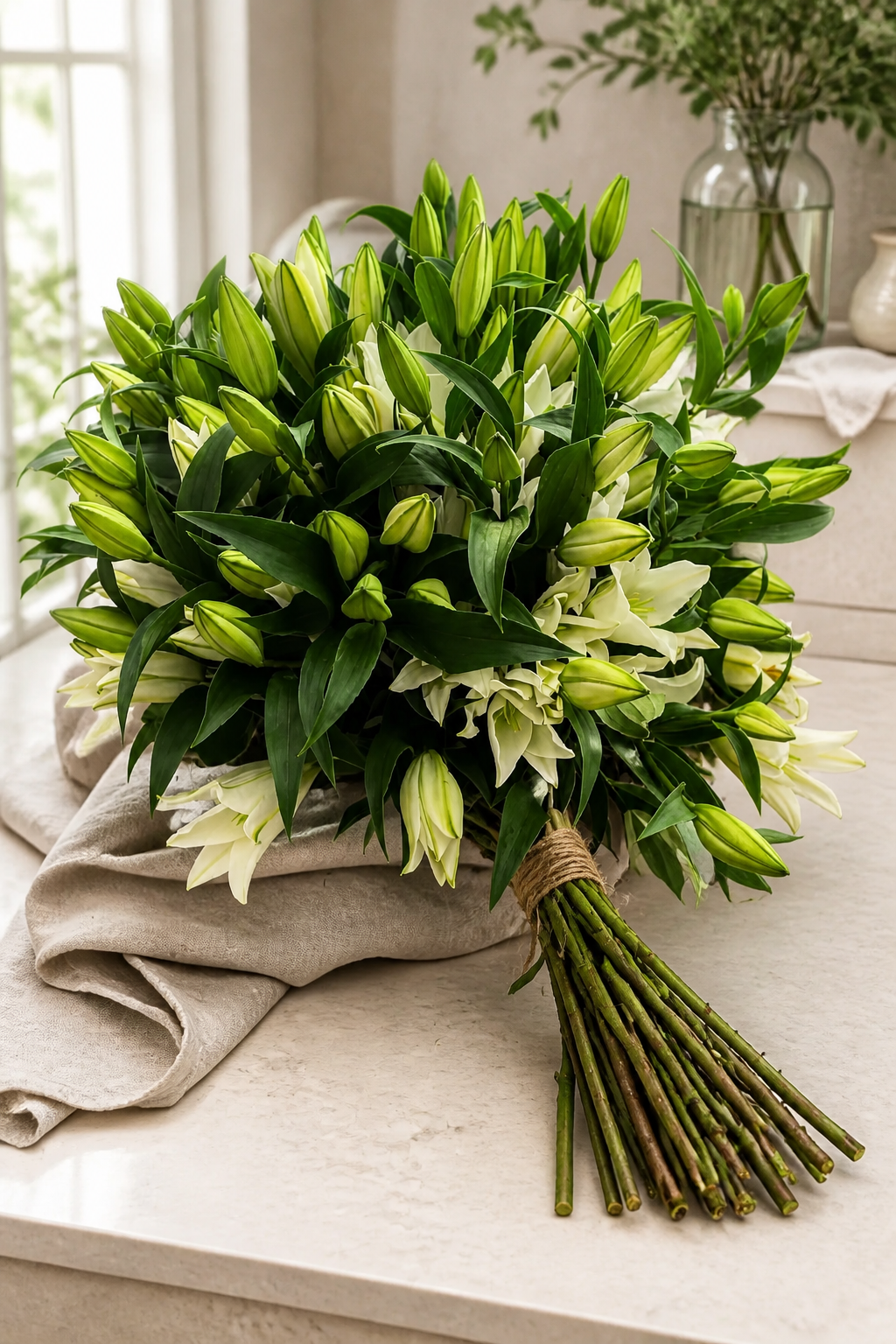 Bouquet annuel - Lys Blanc Oriental