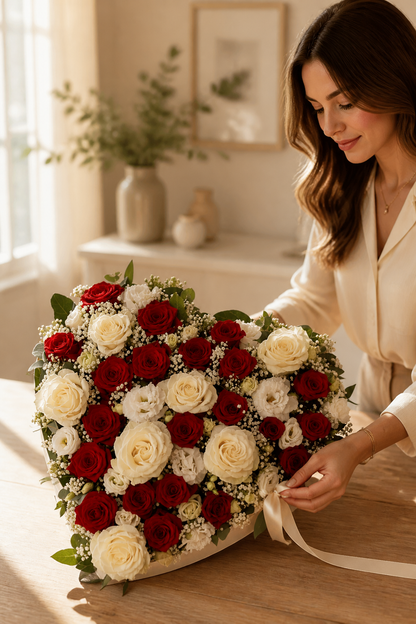 Cœur en fleurs