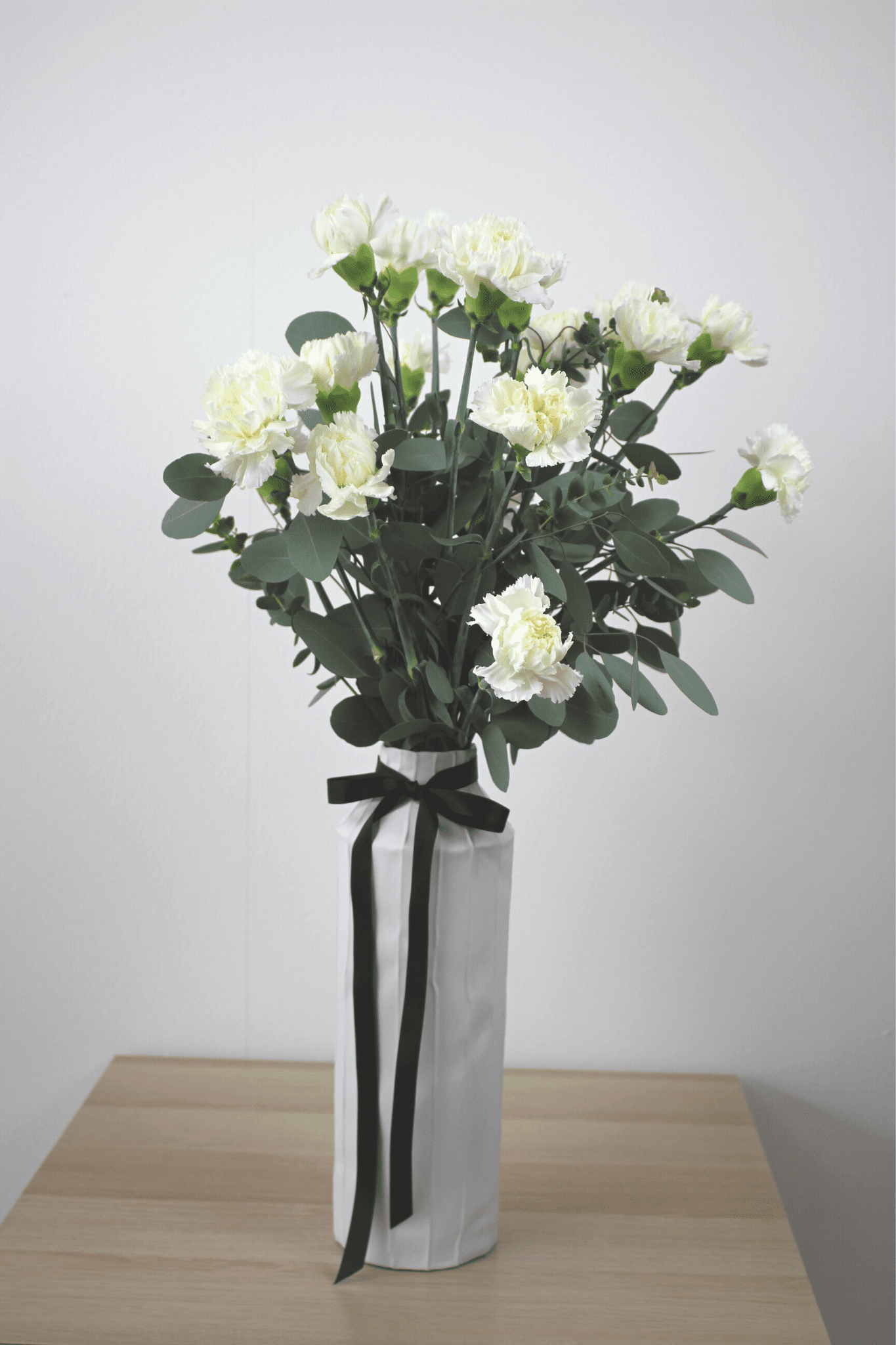 Bouquet annuel - Oeillets Blancs/Pastel