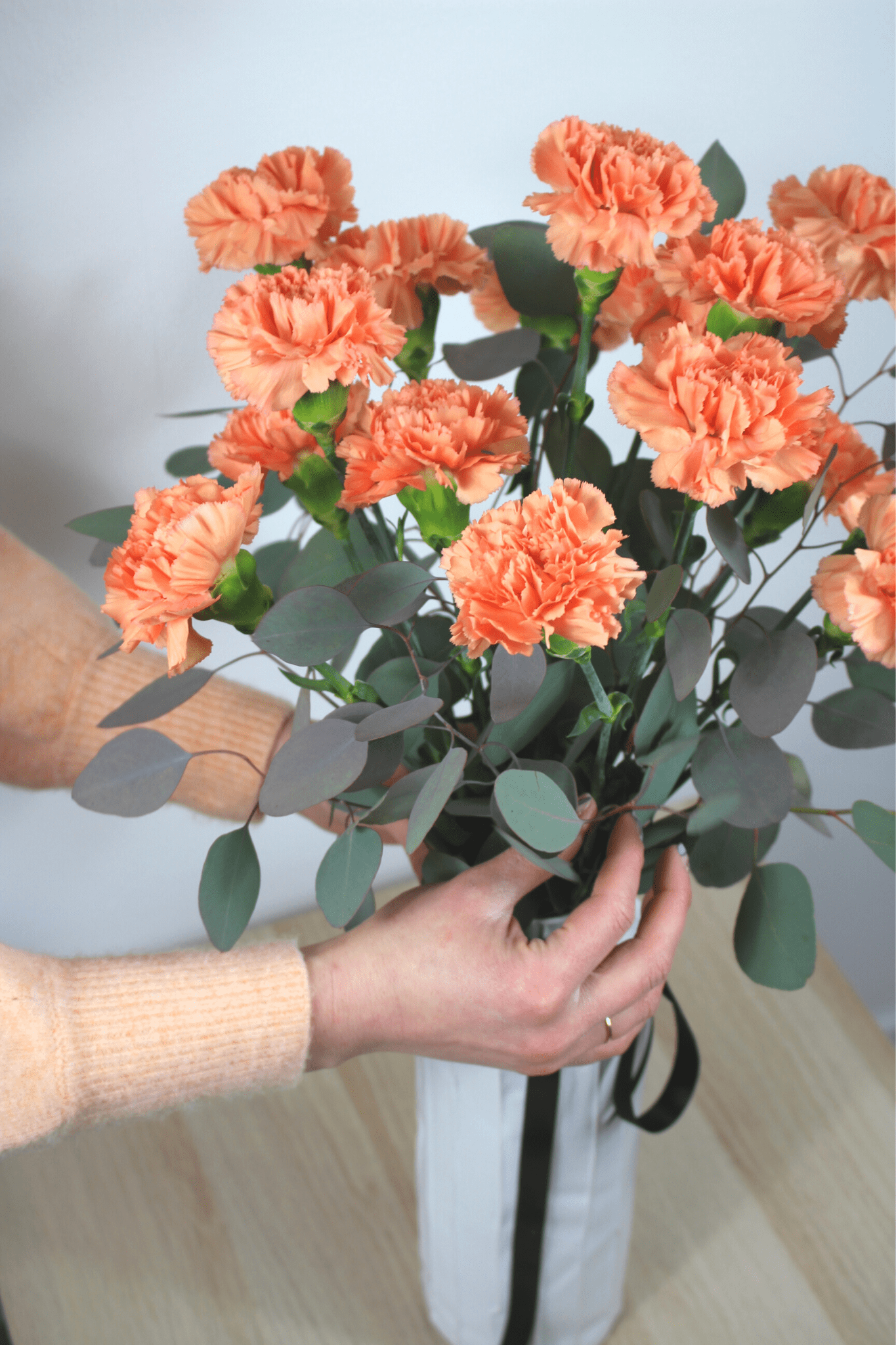 Annual Bouquet - Orange Carnations