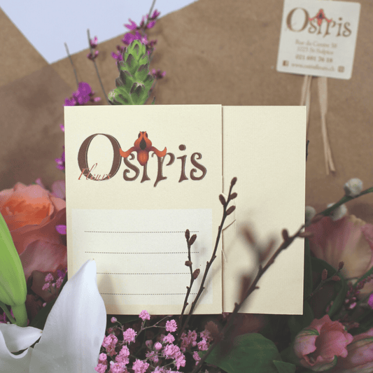 Carte personnalisée - Osiris Fleurs